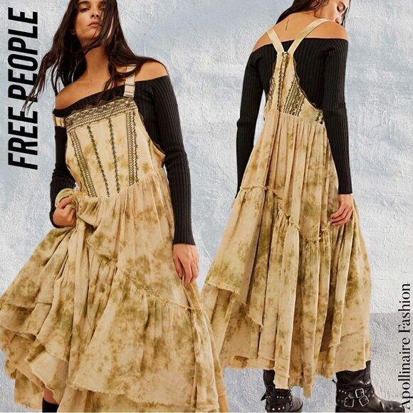FREE PEOPLE BALI DEVON SKIRTALL IN ITALIAN STRAW NWT XS - Picture 1 of 11